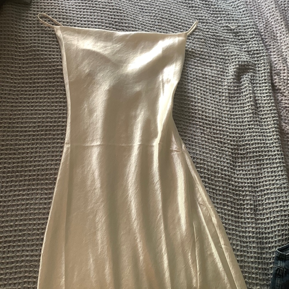 Vici brand satin cowl neck dress